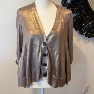 Philip Lim silk metallic top